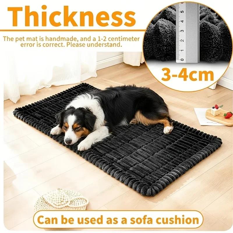 Anti-Slip Dog Mat Carpet for Car Back Seat Dog Couch Cover Large Plaid Square Plush Cat Pets Mat Sofa Cover for Large Dogs