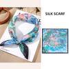 53x53cm 100% Mulberry Silk Scarf Luxury Square Hair Bandana Elegant Head Wrap Neckerchief Sunscreen Shawl for Women