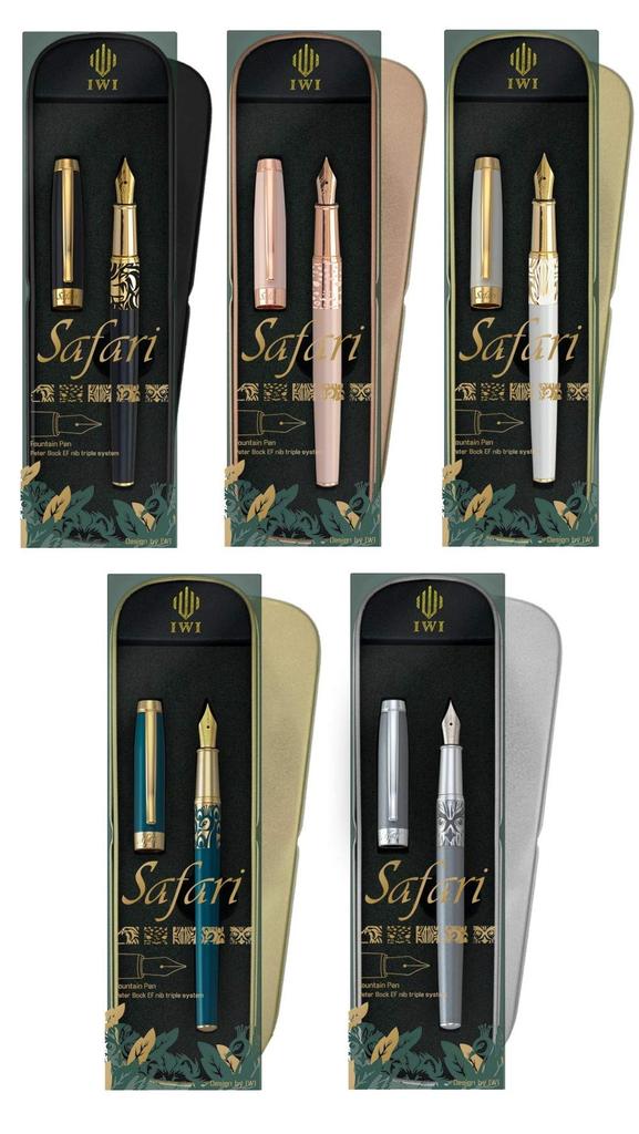 Перьевая ручка IWI Extra Fine Safari Hunter Metallic Lacquer IWI-9S530FP-11RG (розовый)