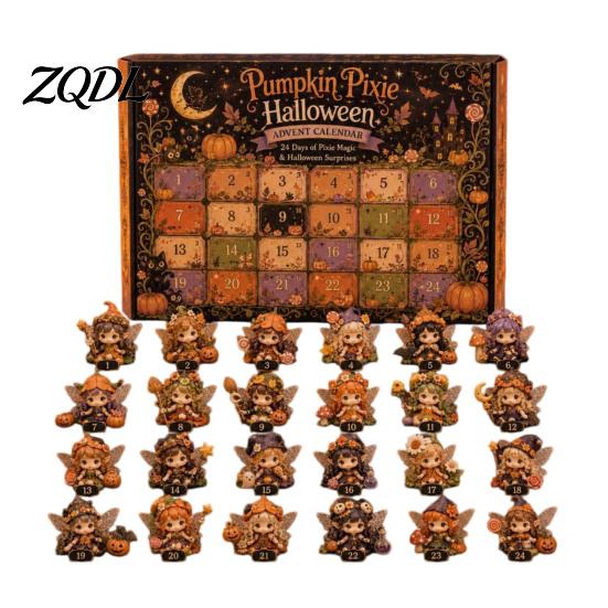 Halloween Countdown Ritual Advent Calendar 2026, 24 Day with Mini Figurines, Surprise Collectible Fairy Toy Set for Kids Adults, Party Favors Tabletop