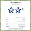 WOSTU 925 Sterling Silver Simple Mini Blue Star Stud Earrings For Women Star Zircon Ear Studs Fine Wedding Jewelry Gifts
