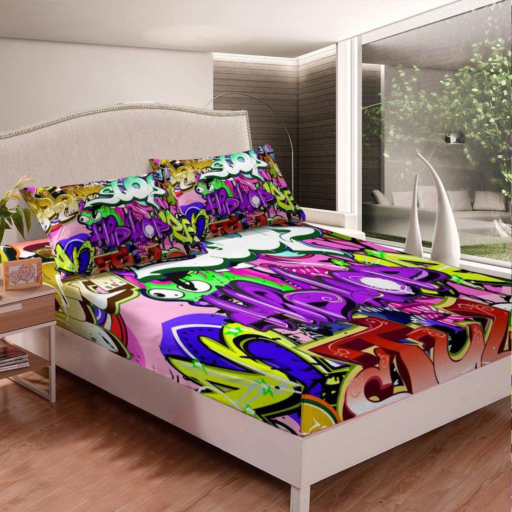 Одинарный спиральный вихревой узор тай-дай Матрас Комплект из трех предметов Матрас с цифровой печатью Постельное белье Взрослые Дети