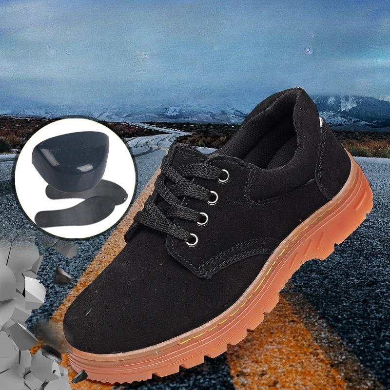 Обувь для страхования труда, мужская стальная обувь Baotou, противоударная и противопрокольная, из коровьей кожи, противоскользящая, для электросварки