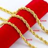 Copper Electroplated Gold Necklace Twisted Rope Twist Necklace Multi Size Gold Jewelry