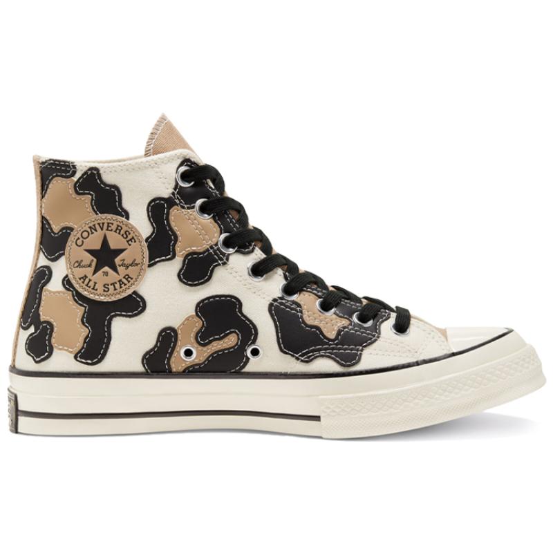 Converse Chuck Taylor All Star 1970-х годов "Hacked Archive" Принт коровы Высокие эспадрильи Унисекс Белый Коричневый