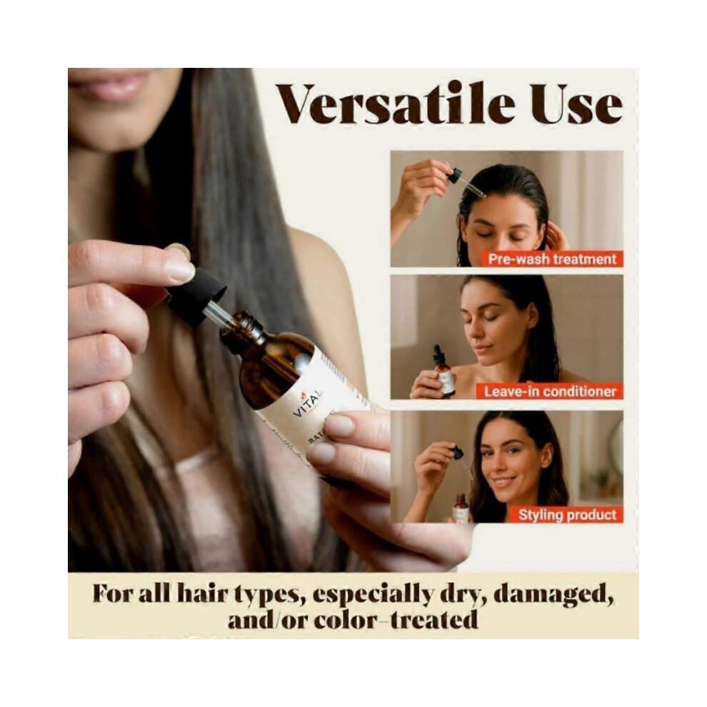 3PCS Vital Strands Organic Batana Oil for Hair Growth for All Hair Types 60ml