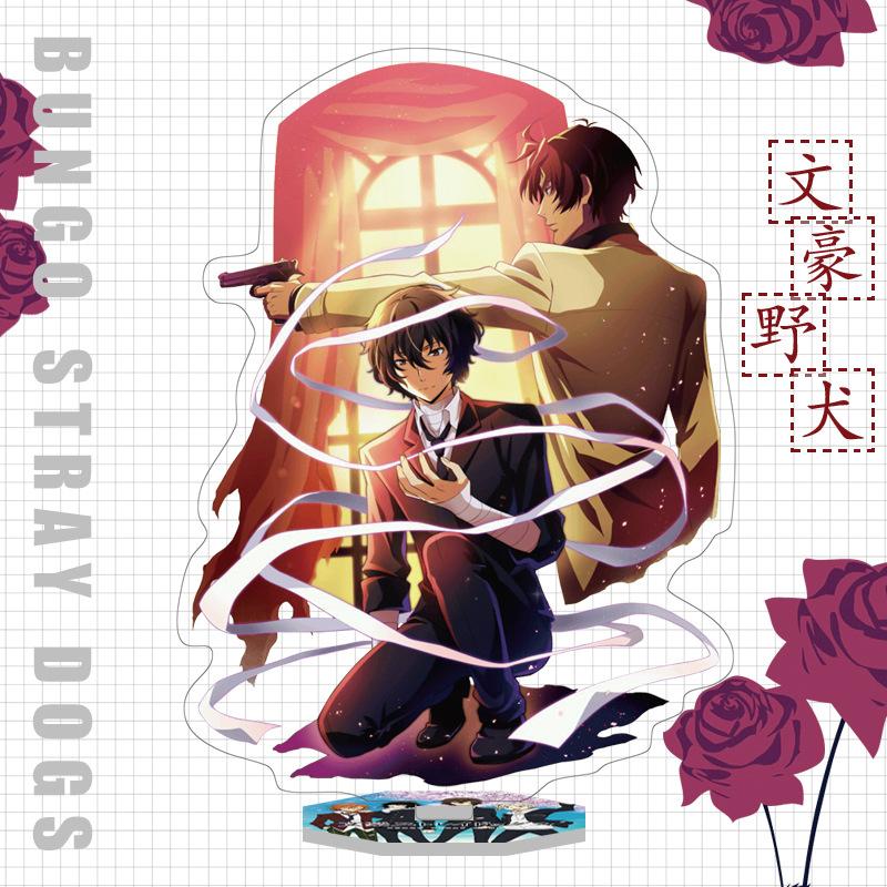 Япония Бунго Бродячие Собаки Аниме Фигурка Акриловая Подставка Модель Игрушки Дазай Осаму Накахара Чуя Рюносуке Акутагава Декор Стола