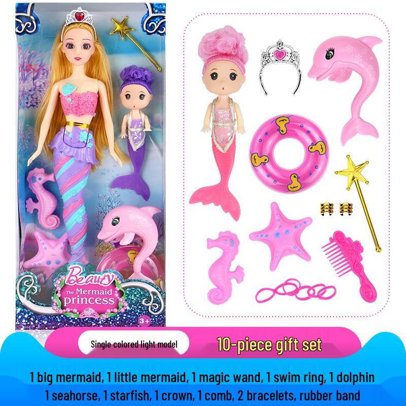 Набор кукол «Принцесса-русалка» для ролевых игр со светом и музыкой – Идеальный подарок на день рождения для девочек
