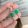 Цветные украшения Серьги Параиба Изумрудные серьги знаменитостей Женские микронаборы имитация ювелирных изделий