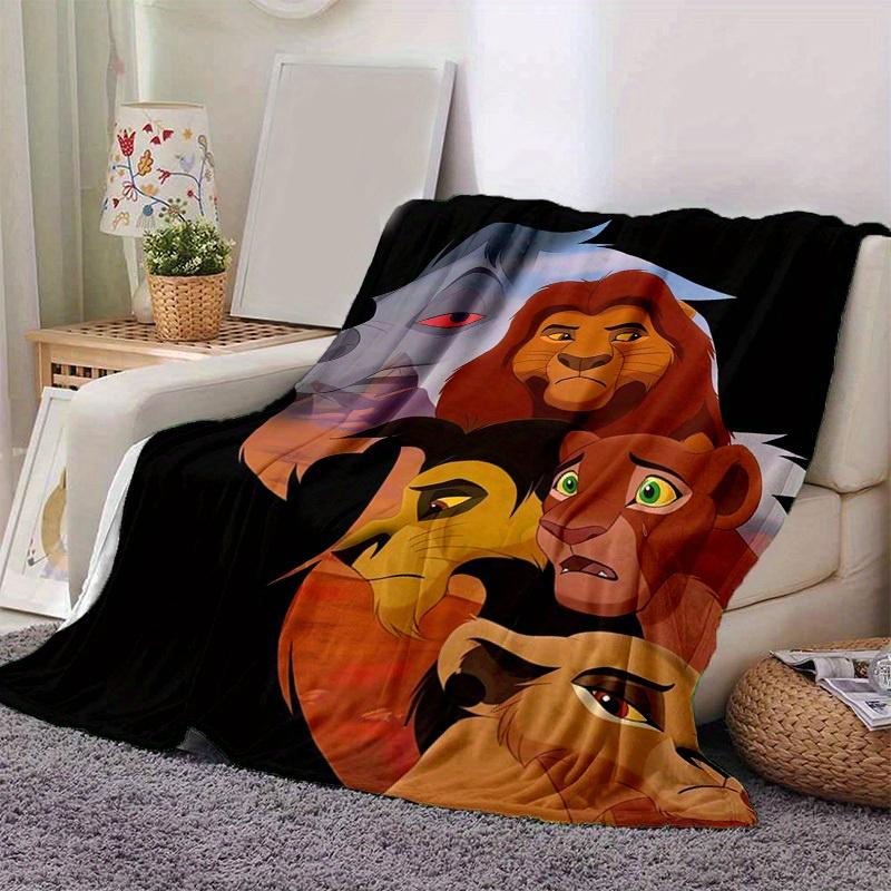 1pc. Cartoon Lion King Blanket, Soft Throw for Home Decor, Perfect Gift for Friends and Family, Seasonal Use, Cozy and Warm Blankets for Cou