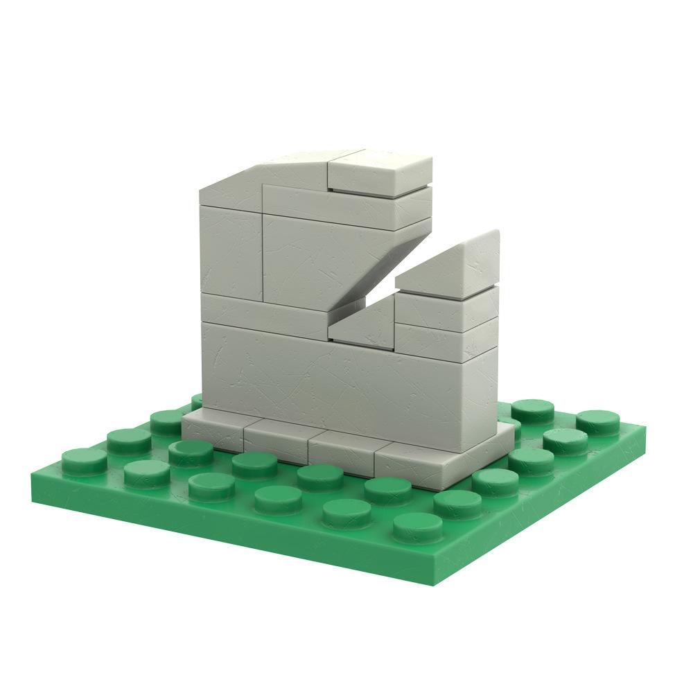 Мелкие Частицы Хэллоуин Кладбище Тыква Сращивание Сборка Забор Дом с Привидениями Сцена Строительный Блок Сделай Сам