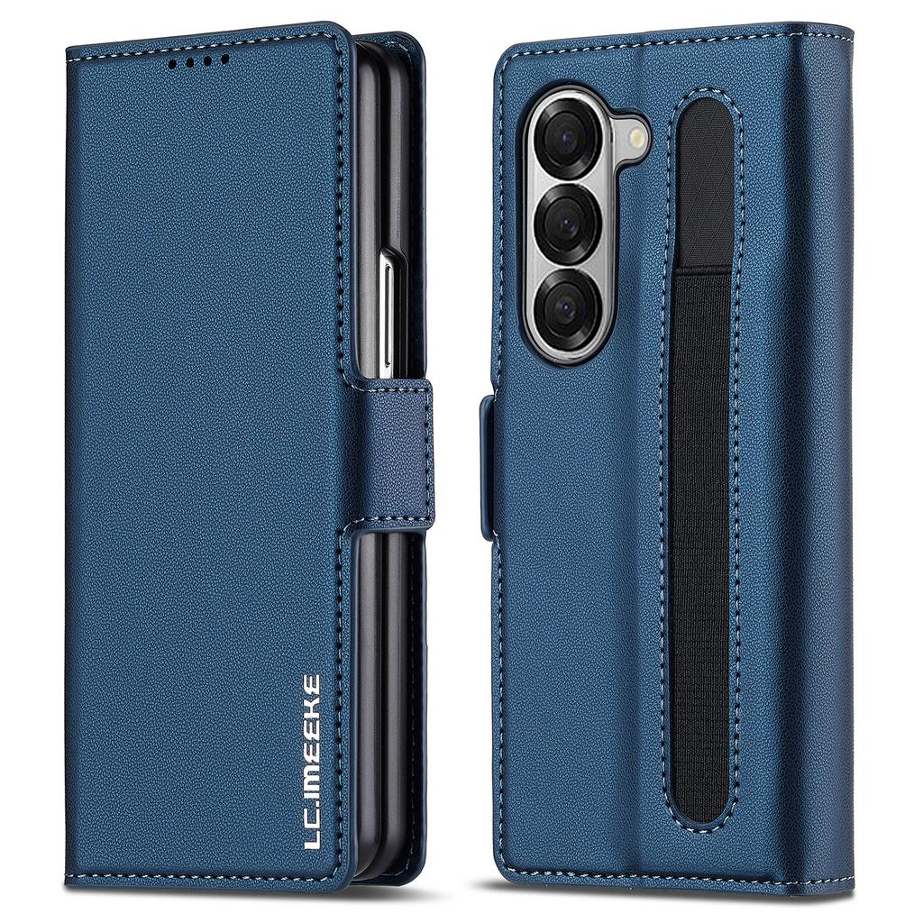 LC.IMEEKE L1 Для Samsung Galaxy Z Fold6 5G Чехол-подставка Текстура ПУ-кожа Кошелек Чехол для телефона