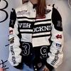 Men's Retro Embroidered Baseball Motorcycle Jacket for Couples