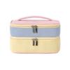 Zipper Closure Double-layer Storage Bag Large Capacity Handheld Toilet Bag  Daily Use