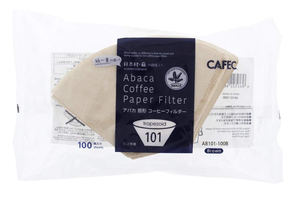 Sanyo Sangyo Coffee Filter Brown for 1-2 Cups Unbleached Fan-shaped Abaca 100 Pieces