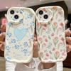 Милый силиконовый чехол для Infinix Smart 7 8 Xiaomi Redmi Note 12 11 Pro Vivo V27 V25 V29 Oppo A78 A58 A38 Funda Love Heart Flowers Cover Мягкий бампер из ТПУ