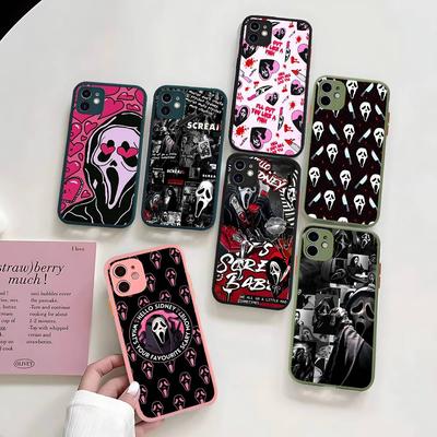 Чехол для телефона с рисунком Лицо Призрака Крик Для IPhone 16 15 14 Plus 15 13 12 11 Pro Max X XS MAX Матовый Чехол