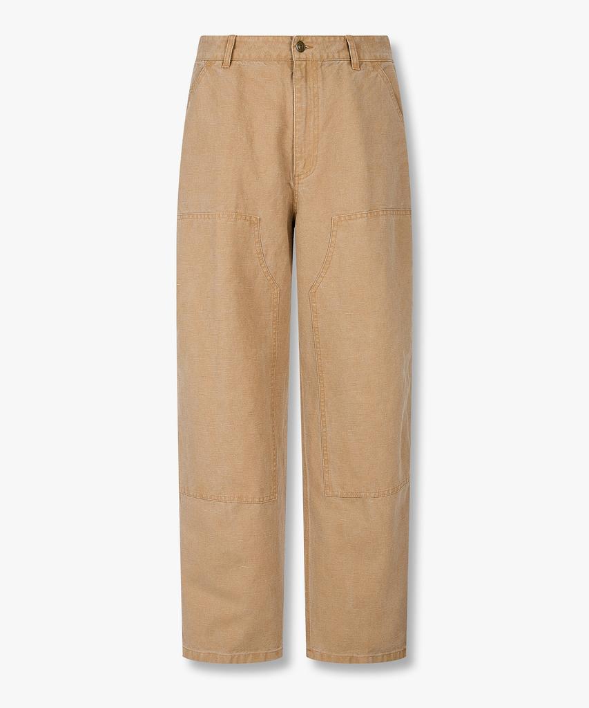 MAN ON THE BOON Linen Cotton Carpenter Pants_Beige 4716104018