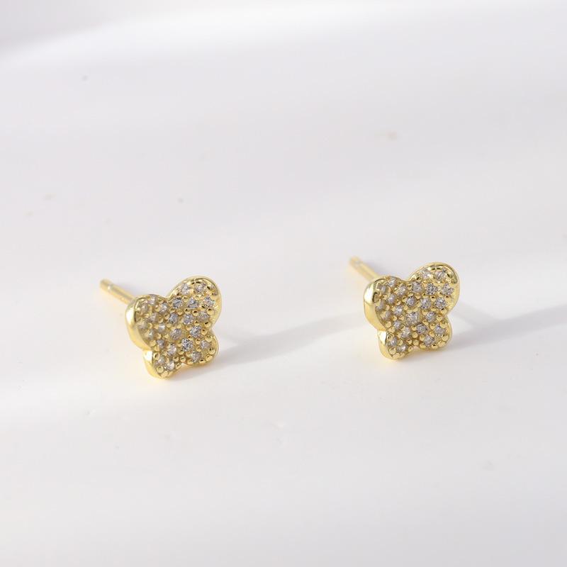 Серьги-гвоздики с бриллиантами в виде бабочек — модные, универсальные и высококачественные серьги-гвоздики — лучший выбор для новых подарков