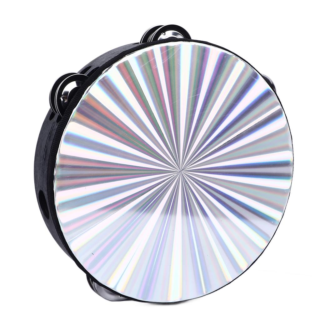 Tambourine Double Row 8in Percussion Jingles Hand Instrument for Party Performance