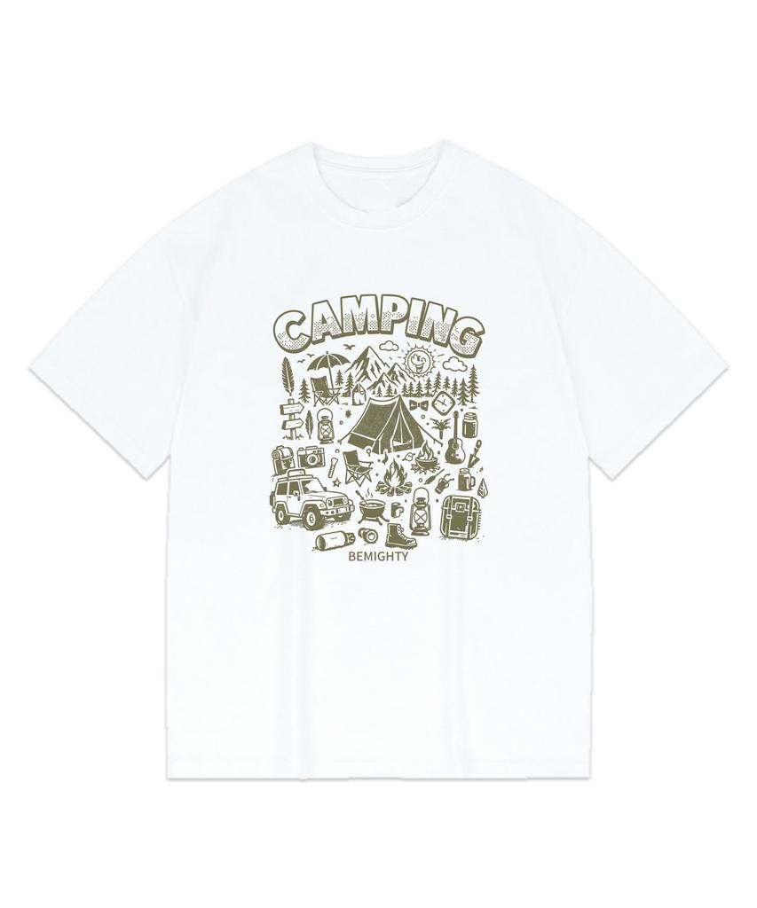 BEMIGHTY Camping Trip Oversized Short Sleeve T-Shirt [Black]