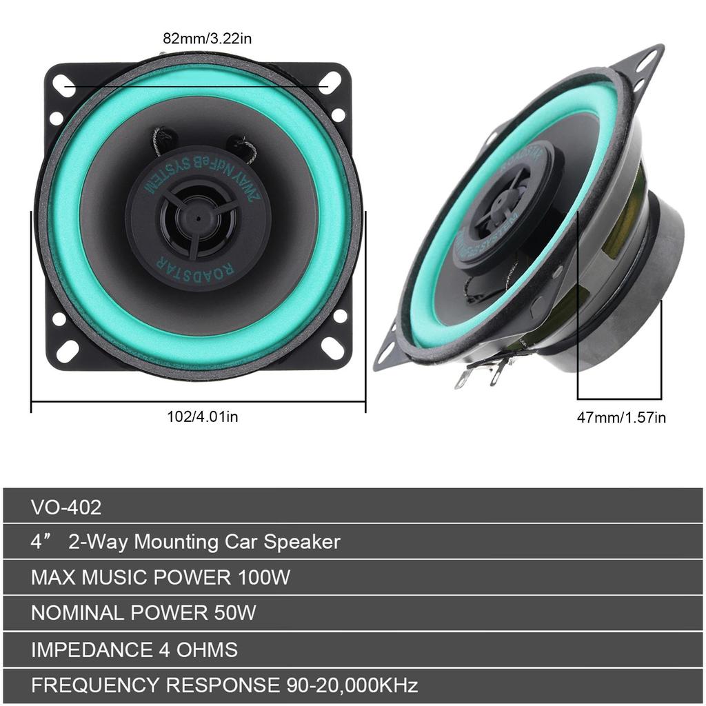 1pcs 5 Inch 100W Car HiFi Coaxial Speaker Vehicle Door Auto Audio Music Stereo Full Range Frequency