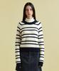 PLAC WOMEN Striped Raglan Knit Ivory