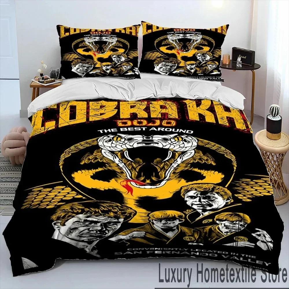 3D Cobra Kai Amanda TV Карате одеяло комплект постельного белья, пододеяльник комплект постельного белья пододеяльник наволочка, комплект постельного белья размера King Queen для детей