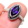 Кольцо из серебра 925 пробы с натуральным африканским аметистом, размер 7,5 A9r34