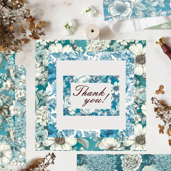 1 комплект цветочной бумаги для скрапбукинга, двухсторонний картон с богатым цветочным узором, сделай сам, поделки, альбомы ручной работы, фоновая бумага