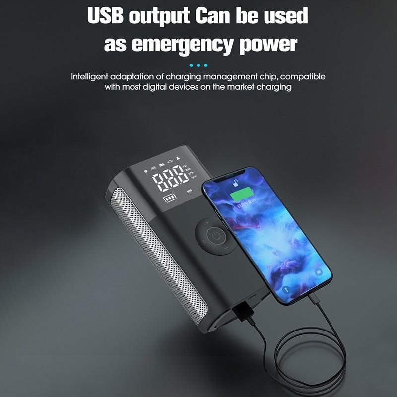 Беспроводной автомобильный воздушный компрессор Портативный интеллектуальный цифровой дисплей Автомобильный воздушный насос Электрический велосипед Надувной насос для автомобиля Мотоцикл Велосипед