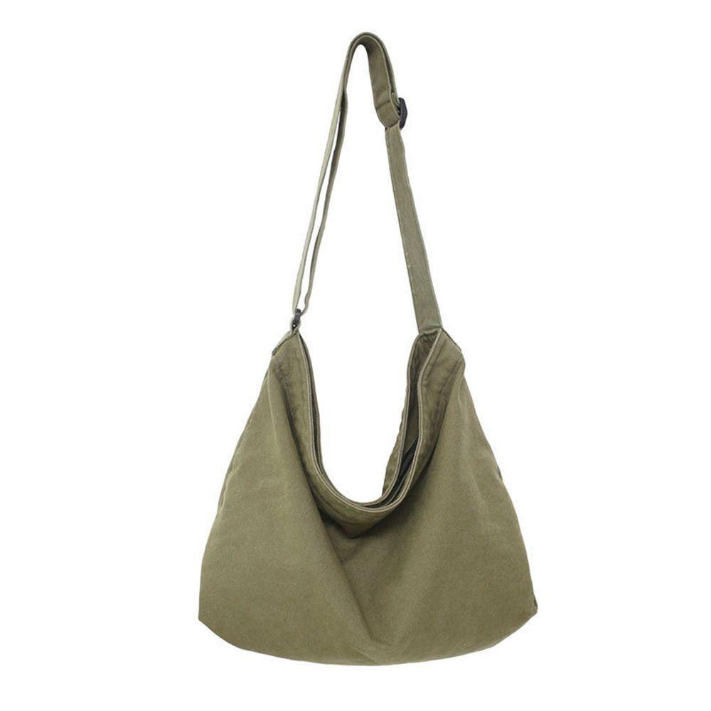 Large Capacity Canvas Crossbody Bag Retro Tote Bag Fashion Messenger Bag Travel