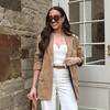 Womens Slim Fit Suede Blazer Jacket Casual Office Wear Street Style