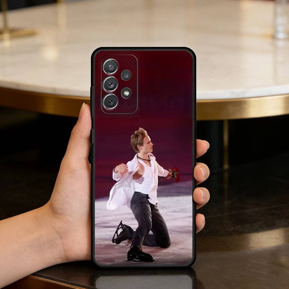 I-Ilia M-Malinin-IN Soft Silicone Black Cover Phone Case For Samsung Galaxy A73,A72,A71,A70,A53,A52,A51