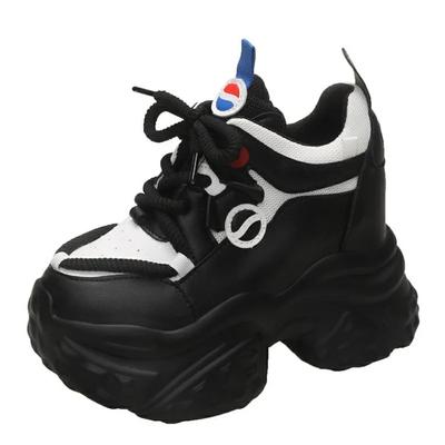 Модные 10 см Осенние Кроссовки на Платформе из Сетки Женские Дышащие Теннисные Женские Вулканизированные Туфли Весенние Массивные Кроссовки Спортивные Папины Кроссовки Женские