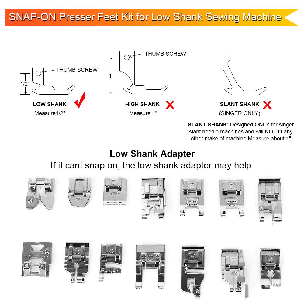 Для Brother Singer Janome вязание потайным стежком, штопка, аксессуары для швейных машин, набор прижимных лапок, 32/42 шт.