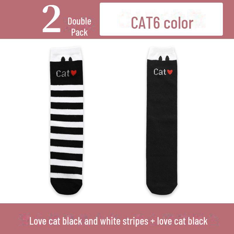 Весенние и осенние гольфы для девочек с милым рисунком - гольфы средней длины для детей и младенцев