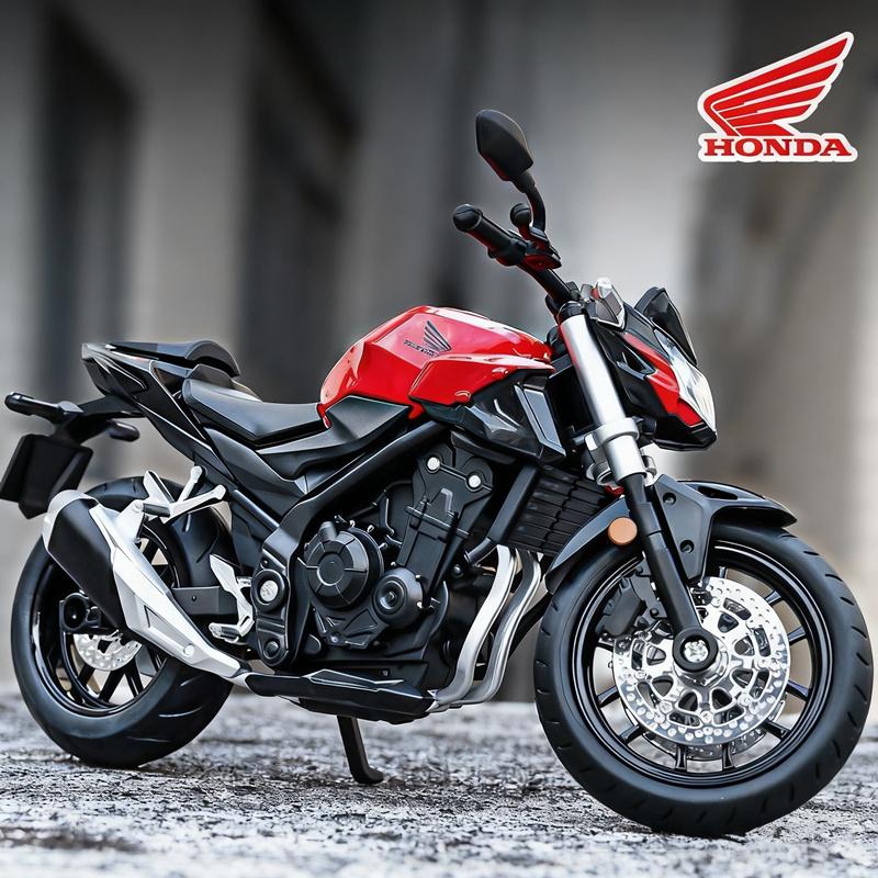 1/12 HONDA CB400F Литой Модель Гоночного Мотоцикла Металлическая Модель Уличного Спортивного Мотоцикла Симуляция Звука и Света Игрушка для Детей Подарок