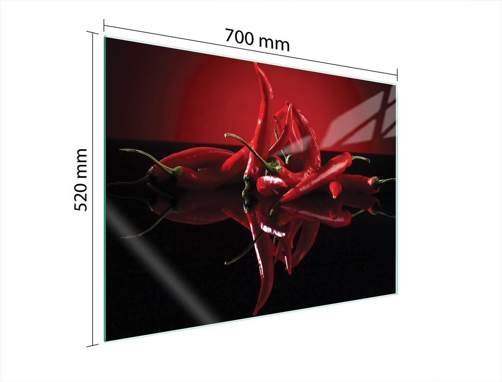 SZKLANA PŁYTA OCHRONNA NA KUCHENKĘ 70x52 CHILLI