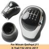 Автомобильный Стайлинг, ручка переключения передач, рычаг переключения передач, головка ручки для Nissan Qashqai J11 X-Trail T32 2016-2017, аксессуары для интерьера