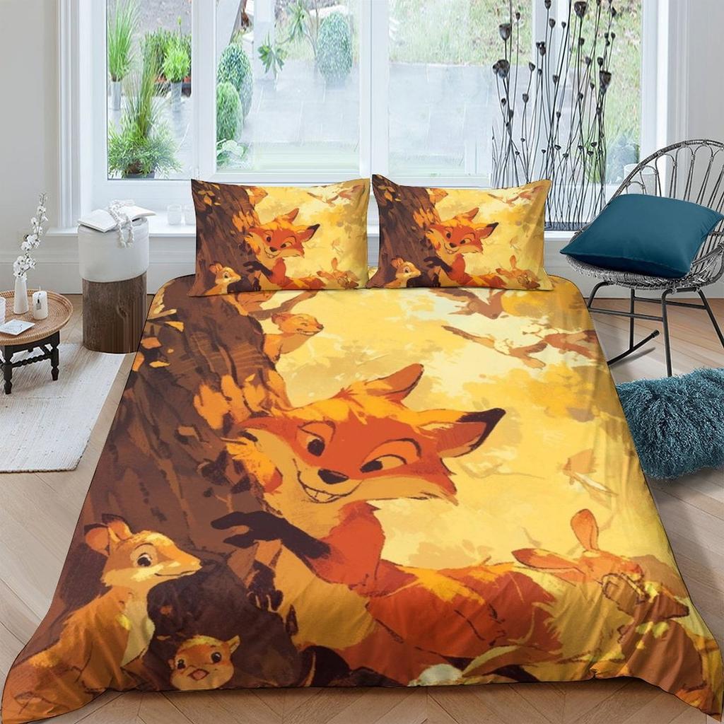 Fox Printed Duvet Cover Quilt Cover Bedding Set Comforter Covers For Childrens Kids And Adults Warm Soft Comfortable Breathable