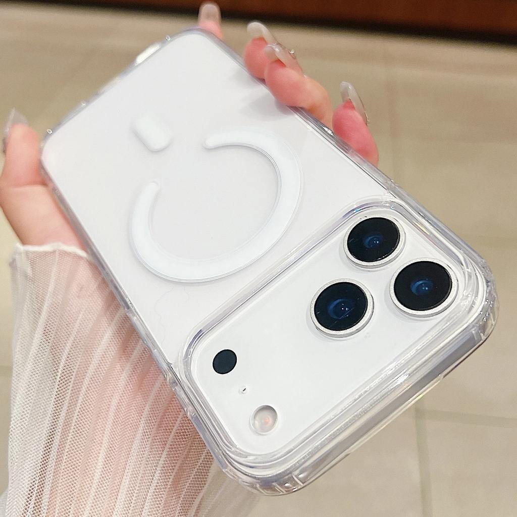 Clear Acrylic Phone Case For iPhone 17 Air 16 15 14 13 11 12 Pro Max Mini 8 7 Plus XS For Magsafe Wireless Charge Cover