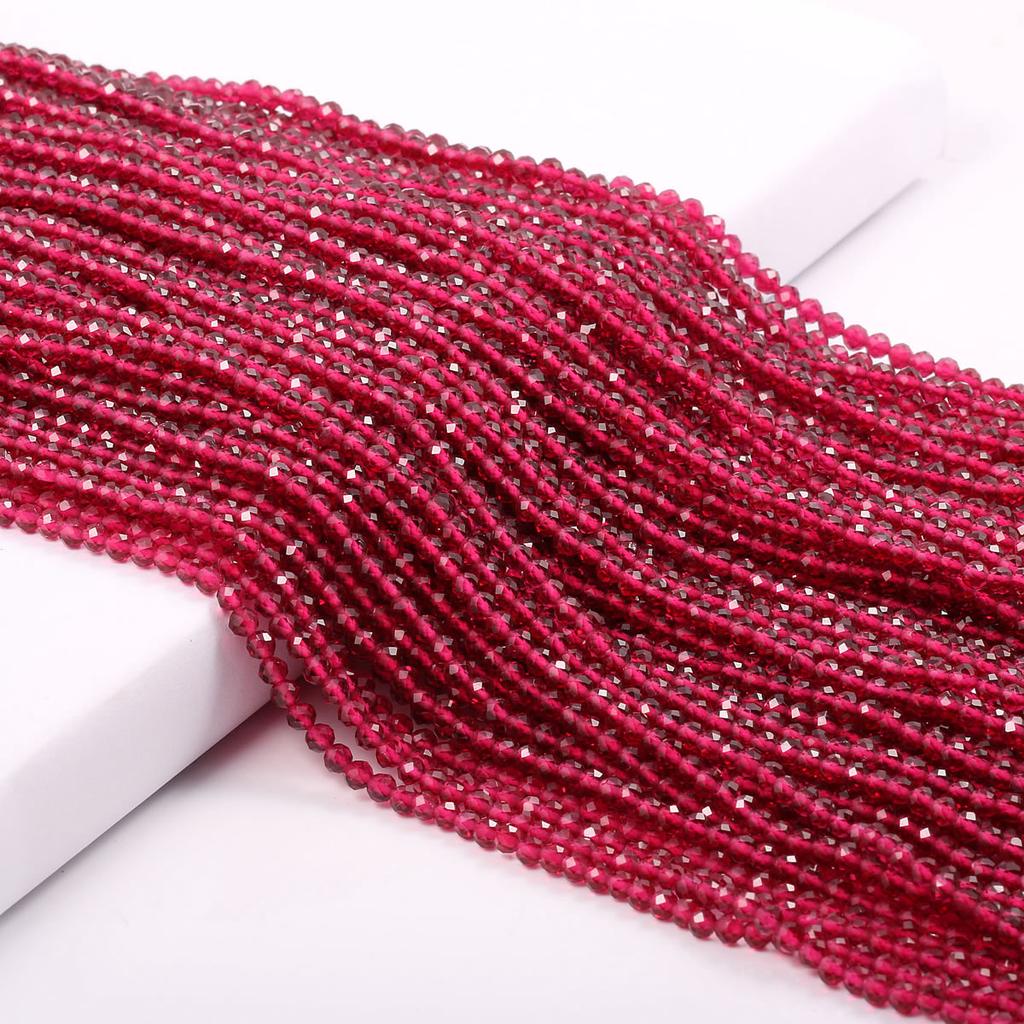 Small Beads Natural Stone Beads Tourmaline Sapphir 2,3,mm Section Loose Beads for Jewelry Making Necklace DIY Bracelet (38cm)