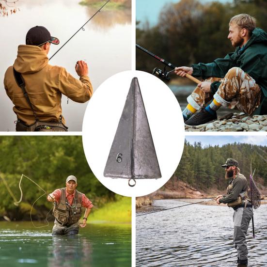 Треугольная пирамида грузило свинцовый рыболовный груз грузило 2/3/4/5/6 унций свинцовые грузы рыболовные снасти подводное позиционирование соленая вода для серфовой рыбалки