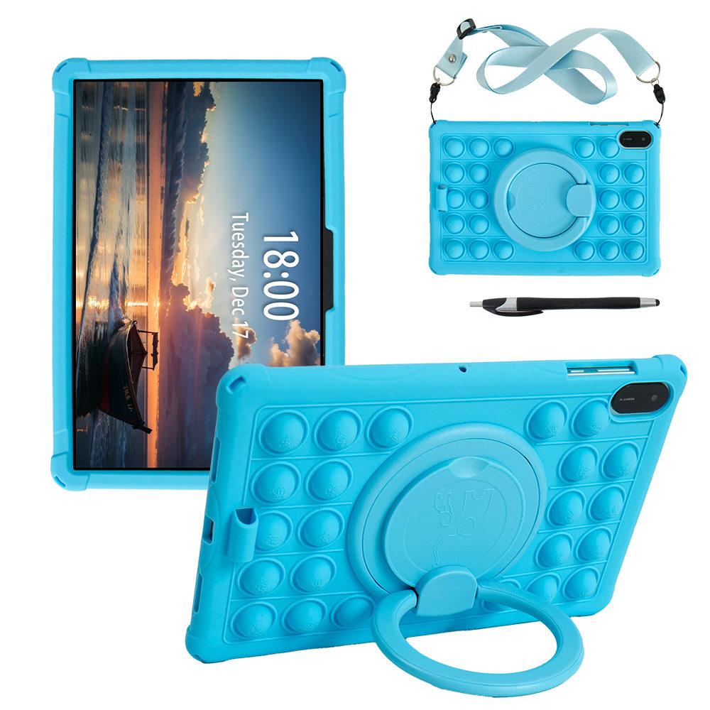 Чехол для Honor Pad X8A, Вращающийся мягкий силиконовый чехол с пузырьками для Honor Pad X9 X8A 11 дюймов, Безопасная для детей подставка-чехол для планшета