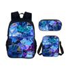 Backpack Cartoon Devil Anime Lightweight Travel Casual Backpack Laptop Bag School Bag Three-piece Set