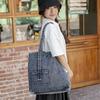 Ретро повседневная сумка-тоут женская новая большая вместительная сумка для покупок на плечо простая в иностранном стиле персонализированная литературная сумочка