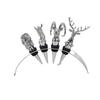 Metal Wine Stopper Silver Animal Head Sealing Plug Simulated Deer Sculpture Champagne Bottle Stopper Home Accessories