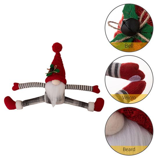 Рождественский занавес, завязка на руке, Нескользящая 3D кукла-гном, длинная вязаная шапка, безликий гном ручной работы