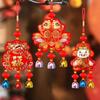Flocking Lucky Bag Pendant Bell Tassels Spring Festival Pendants  Door Window Wall Decor